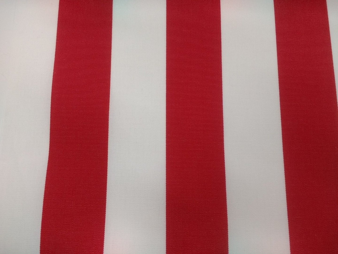 Striped awning red and white