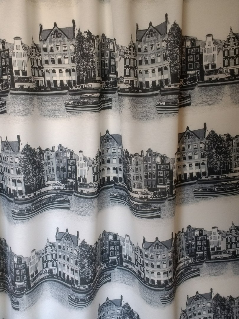 Port city curtain fabric