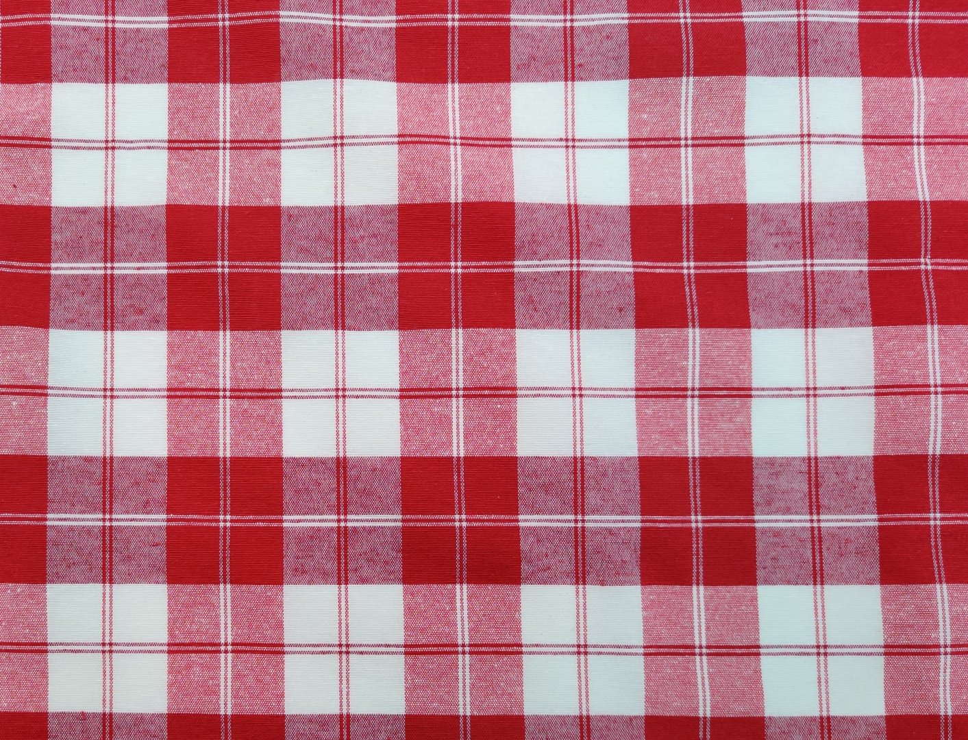 Red checkered fabric