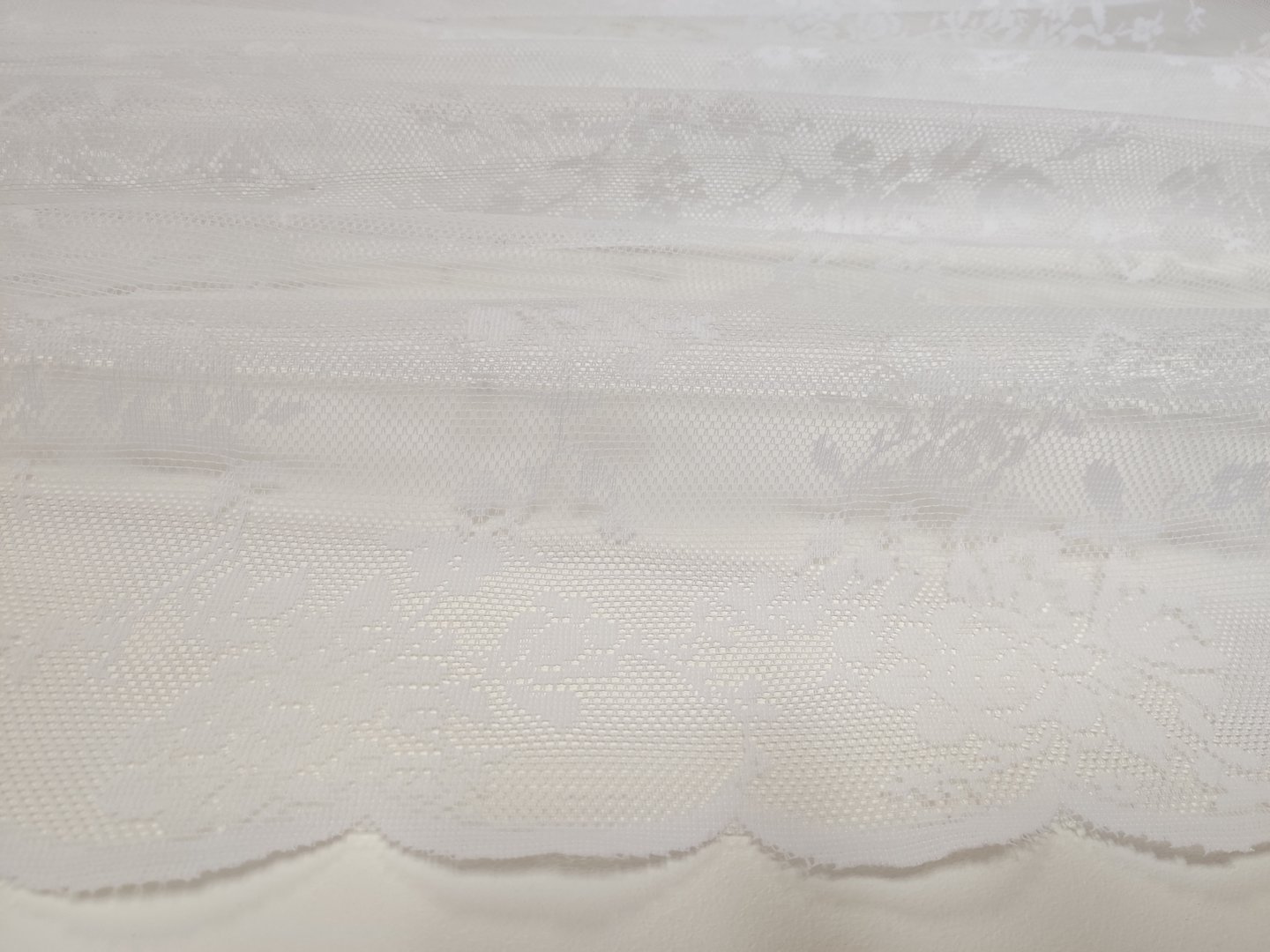 Lace curtain white