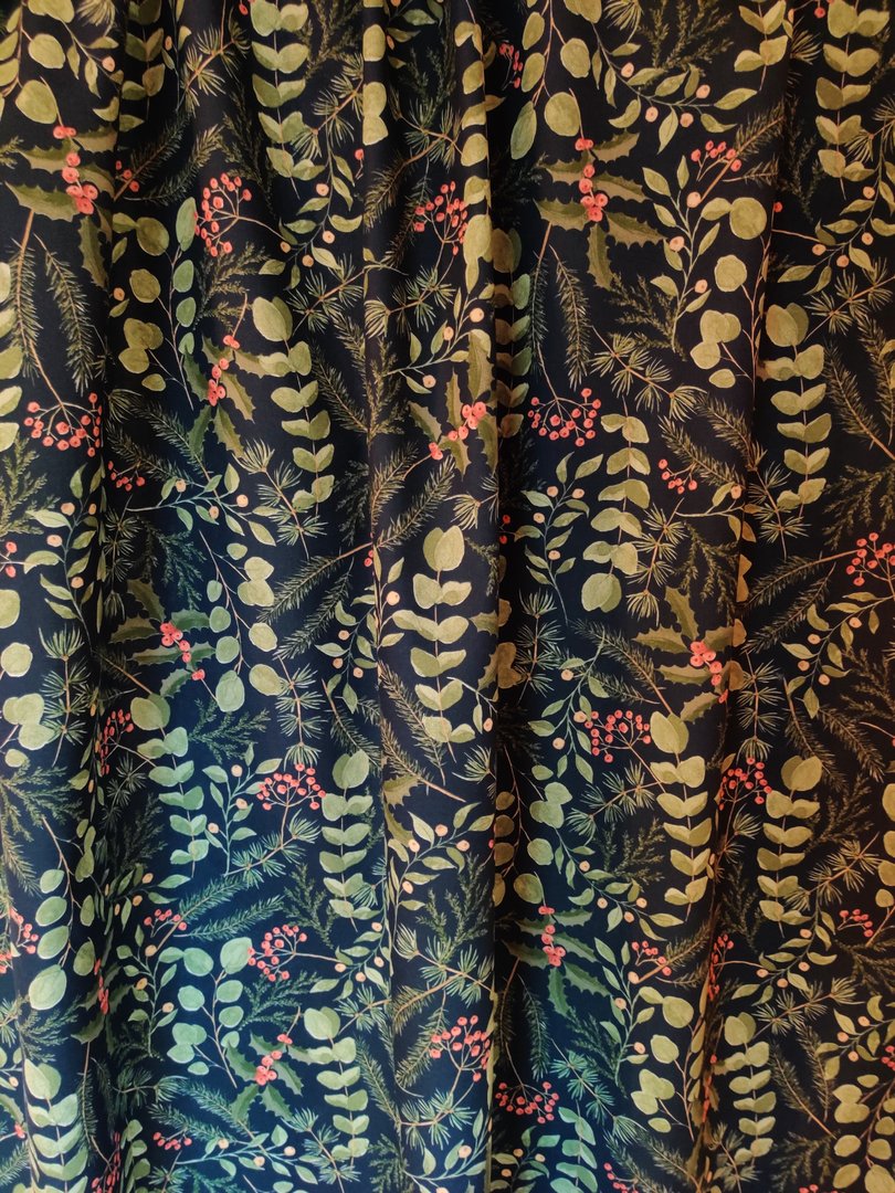 Green branches - fabric
